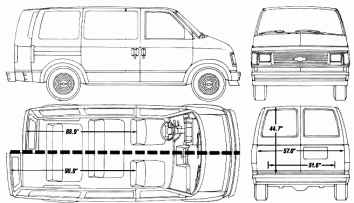 1985 2005 Gmc Safari Chevrolet Astro M Body Platform